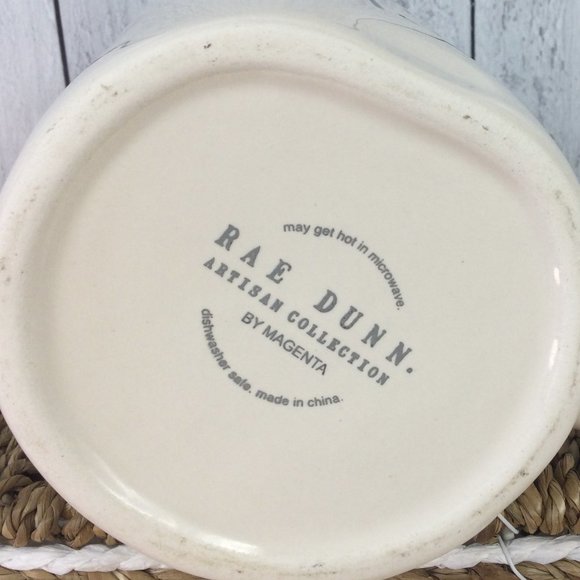 Rae Dunn Artisian 'Wish' Mug, Cream black letters - Picture 4 of 6